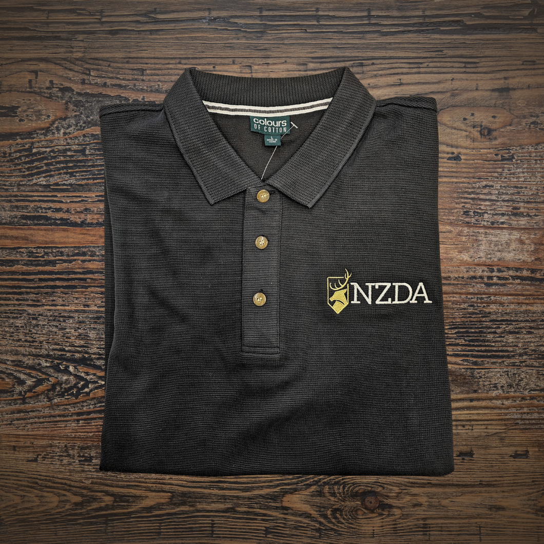 NZDA Black Polo Shirt