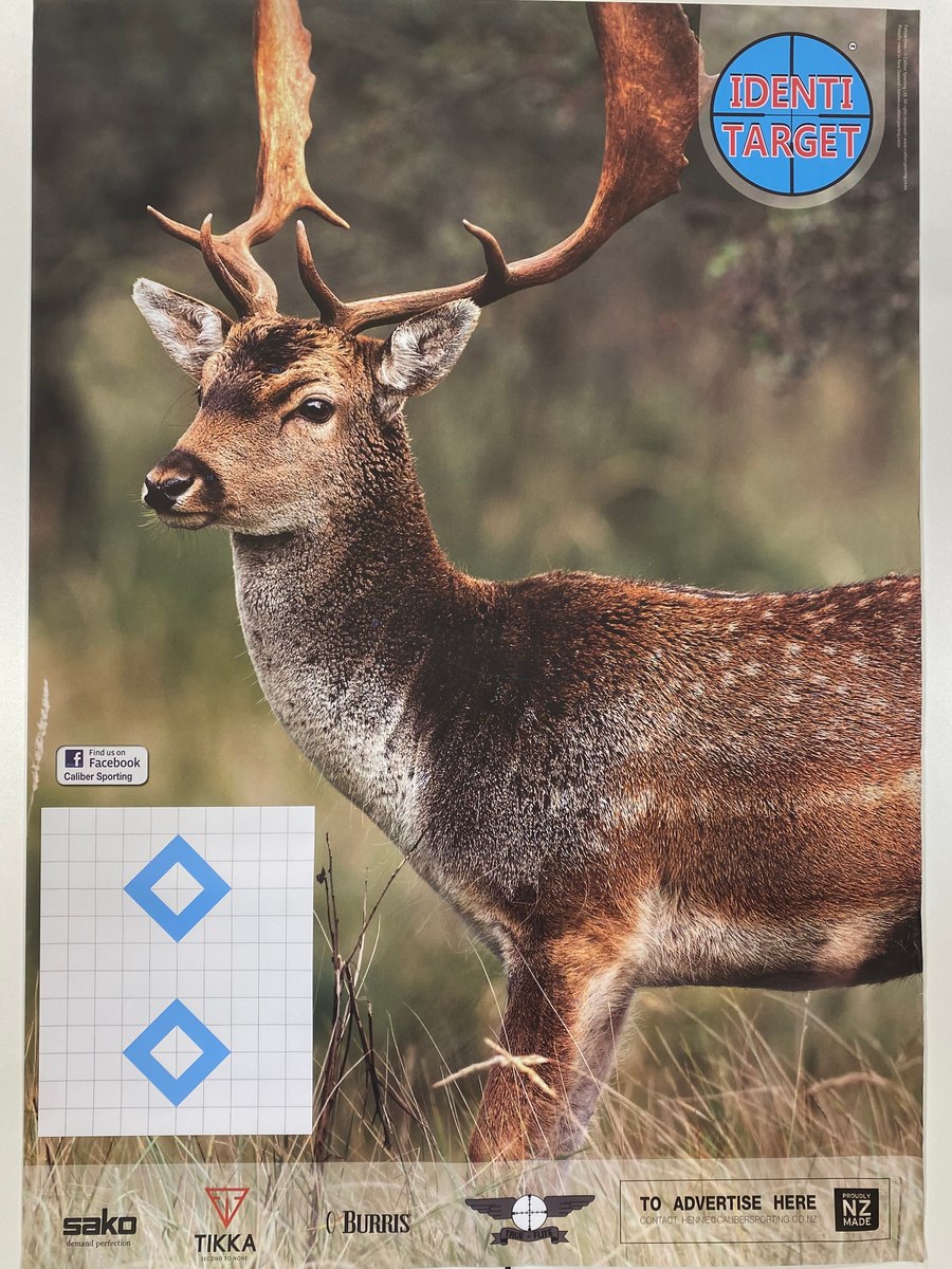NZDA Life-Size Fallow Deer Paper Target (x10 targets) - 100m – NZ ...