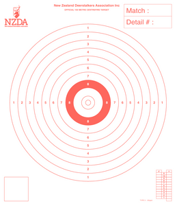 Official 100 Metre Centrefire Target (Type 4 | 250gsm) (packs of 100)