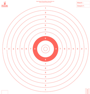 Official 200 Metre Centrefire Target (Type 6 | 250gsm) (packs of 100)