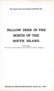 Fallow Deer In The North Of The South Island | C.M.H Clarke